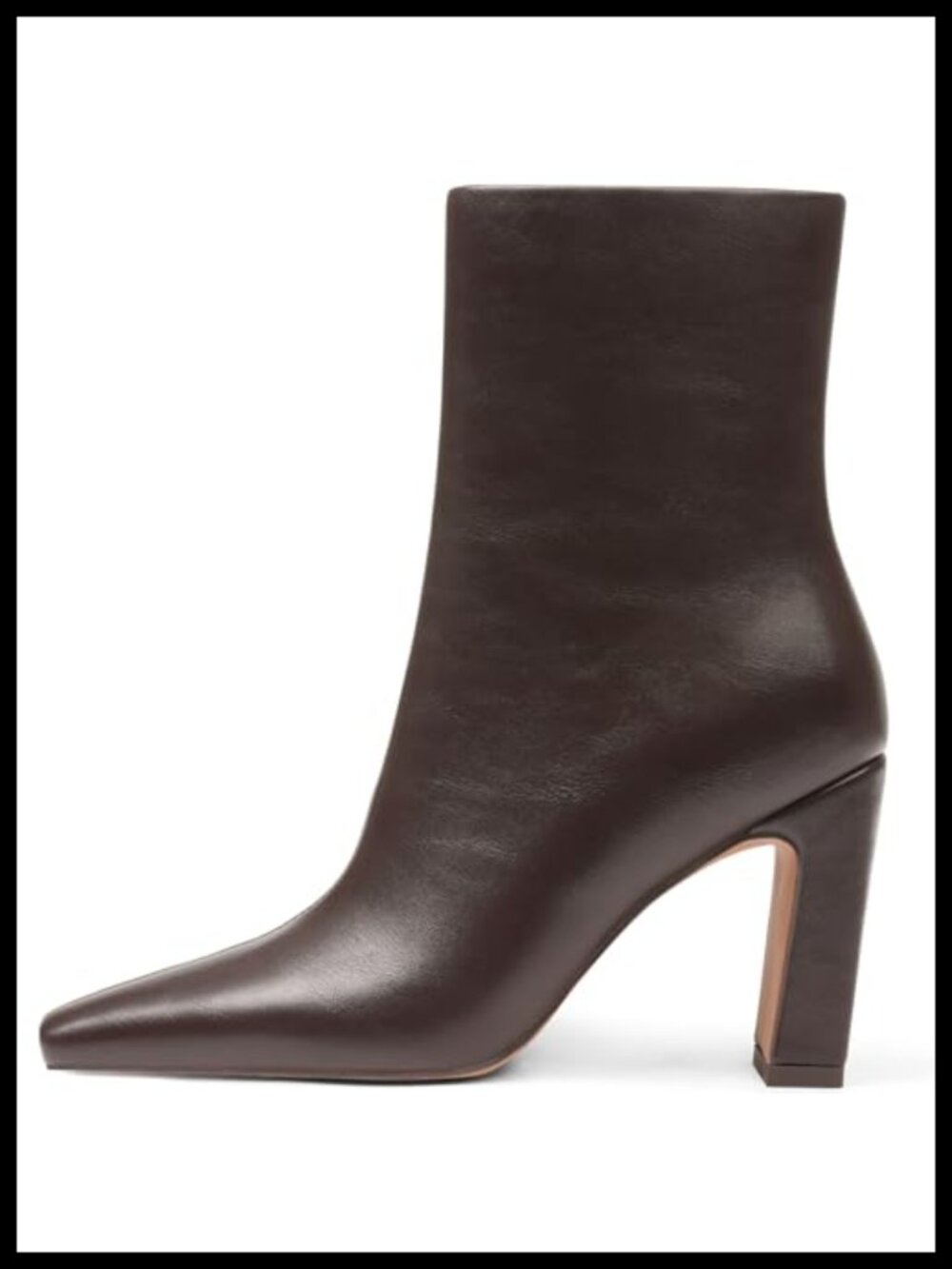 Women's Square Toe Block Heel Ankle Boots Faux Leather Chunky Heeled Booties